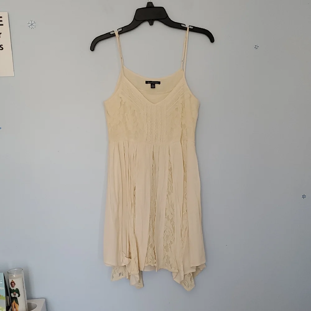 American Eagle Elegant Cream Dress, Size 6 - Picture 1 of 6